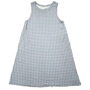 Gap Geometric All over Print Blue Sleeveless Tank Dress L Y2K Style Minimalist